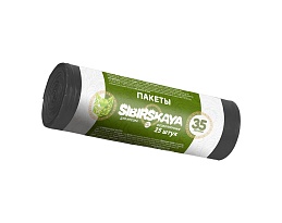 Мешки для мусора 30 л, черные, в рулоне 25 шт., ПНД, 7 мкм, 580х480 мм, SIBIRSKAYA, 101-003 S в Бердске
