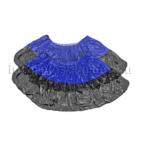 Бахилы сине-черные 1000 шт (500 пар), 54 мкм, двойная подошва, с одной резинкой, Прочные+ в Бердске