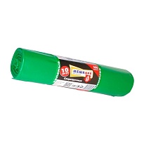 Мешки для мусора 300 л, зеленые, в рулоне 10 шт., ПВД 65 мкм, 1400х1000 мм, МЕШКОFF, 4922 в Бердске