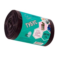 Мешки для мусора 12 л, черные, в рулоне 30 шт., ПНД, 6 мкм, 550х320 мм, Концепция Быта Tubus, 604936 в Бердске