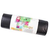 Мешки для мусора 220 л, черные, в рулоне 10 шт., ПВД, 29 мкм, 1100х830 мм, Концепция Быта ЭкоДом, 604924