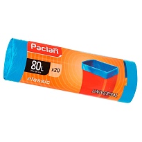 Мешки для мусора 80 л, синие, в рулоне 20 шт., ПНД, 12 мкм, 900х700 мм, PACLAN Classic, 606335 в Бердске