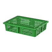 Ящик продуктовый универсальный 400х300х100 зеленый